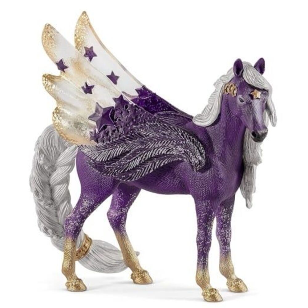 Schleich Bayala 7" Star Pegasus Figurine with Starry Wings Purple